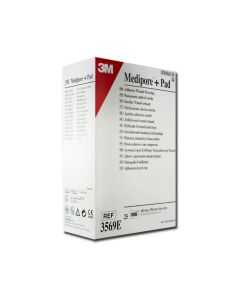 3M Medipore +Pad Soft Cloth Adhesive Wound Dressing, 10cm x 15cm, Pack of 25