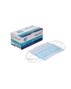 3 Ply Surgical Face Mask Blue with Ear Loops - Fluid Resistant Type IIR (50)