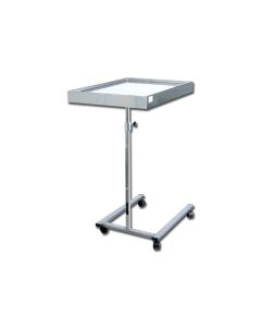 U Shape Mayo Table - Stainless Steel Base, Removable Tray, Height Adjustable  & Castors