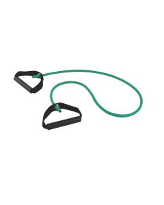 Latex resistive exercise tube with two pre-attached durable foam covered handles for comfort and grip. 5 colour-coded resistance levels available.

• Strength: green (Light)
• Length: 125 cm

Tubing is an affordable and convenient training tool which