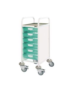 VISTA 30 Clinical Trolley, 6 Single Trays - Green 