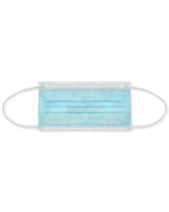 3-Ply Blue Face Mask with Ear Loops - Kids (50)
