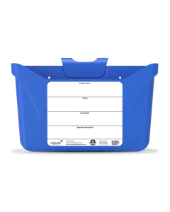 Patient Records Holder With Bed End Holder - GDPR Compliant (blue)