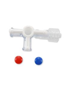 Lockable 3 Way Stopcock with Clips Red & Blue (50)