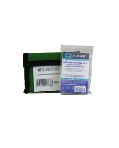 Resuscitation Aid in Pouch With Key Ring