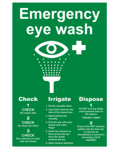 Emergency Eye Wash Sign 200 x 300mm